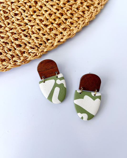 Olive print arch stud